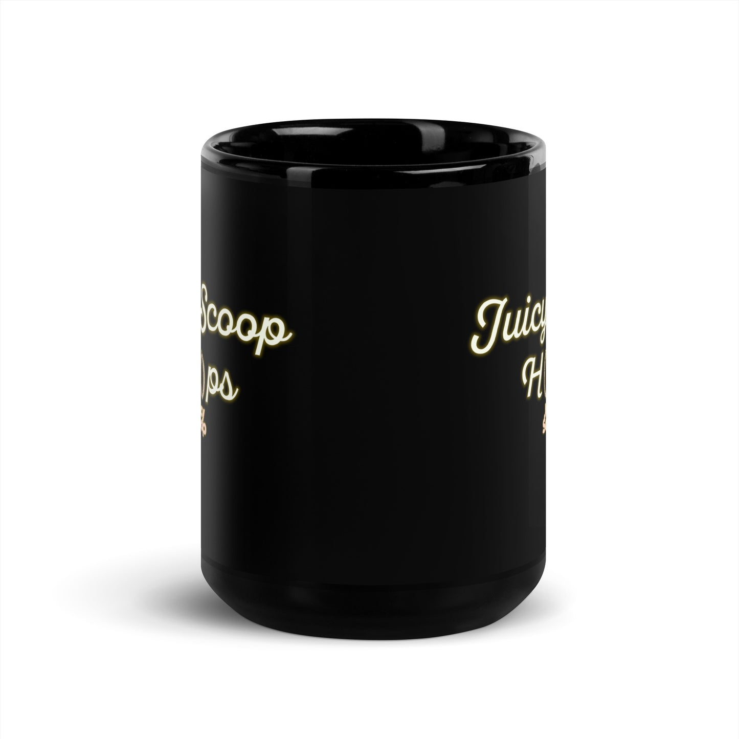 Juicy Scoop Hoops Black Glossy Mug