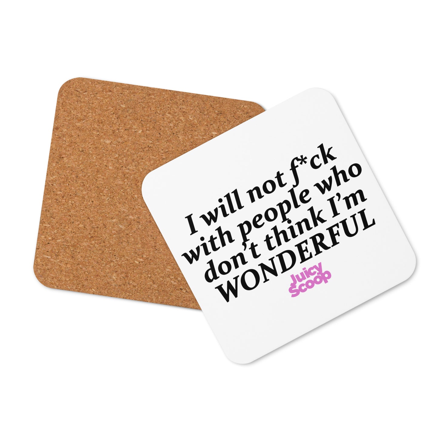 I'm WONDERFUL Cork-Back Coaster