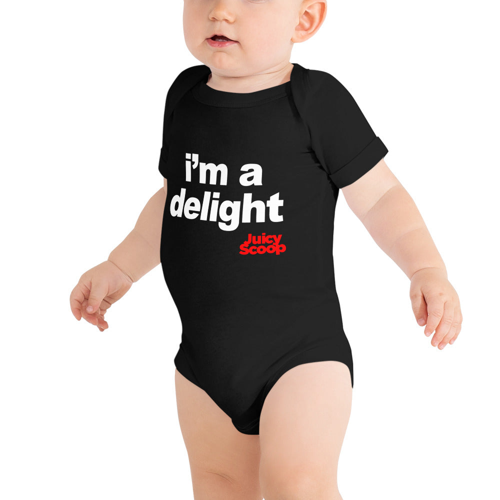 'i'm a delight" Baby Short Sleeve One-Piece