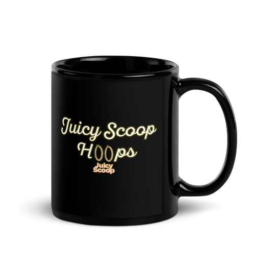 Juicy Scoop Hoops Black Glossy Mug