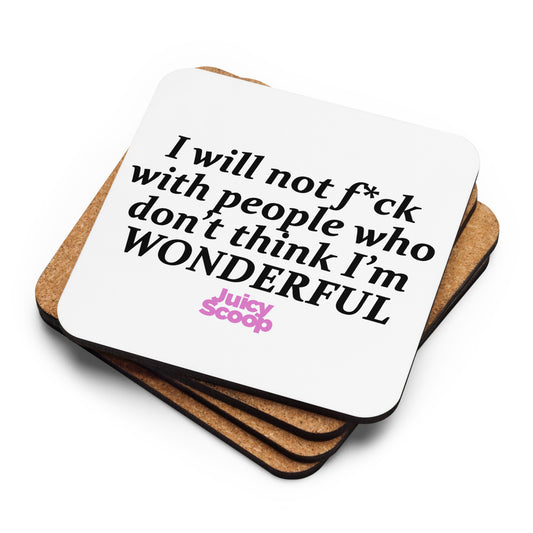 I'm WONDERFUL Cork-Back Coaster