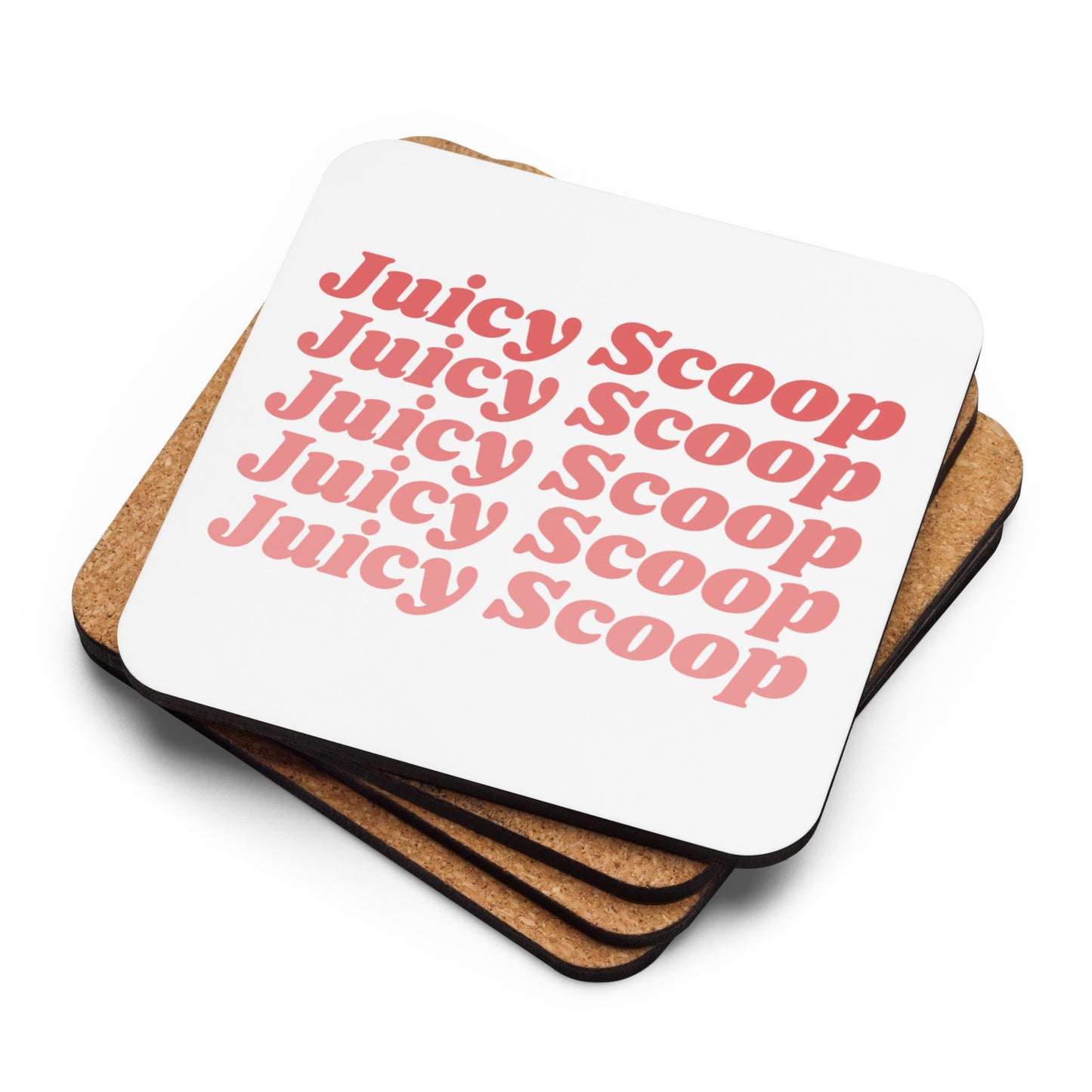 Juicy Scoop Cork-back Coaster