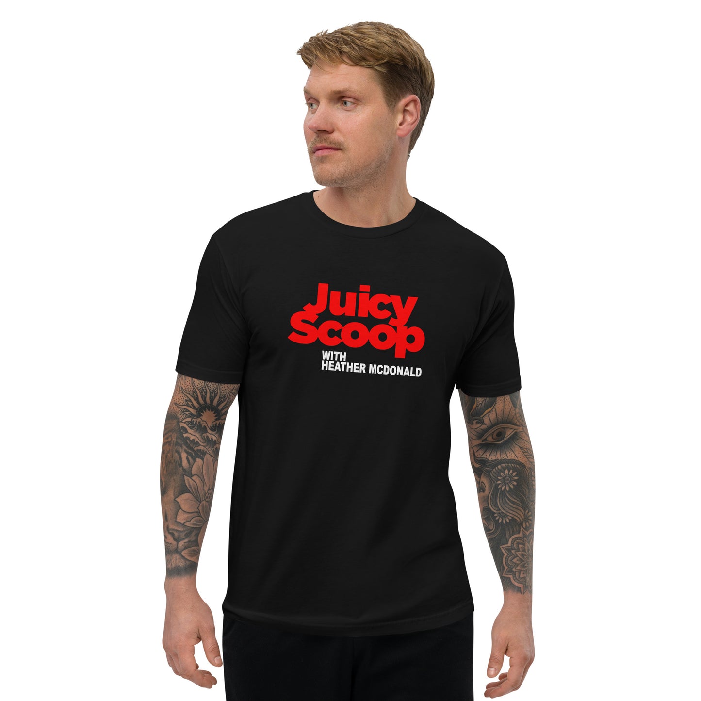 Juicy Scoop with Heather McDonald Fitted Men's Short Sleeve T-shirt